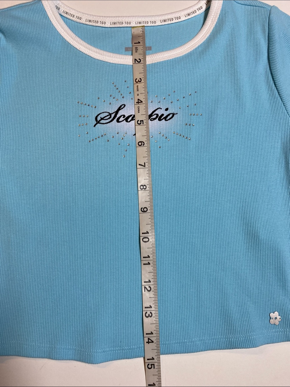 Limited Too Medium Scorpio Zodiac Sign Blue Blue Tee Short Sleeve Shirt New D27e - Picture 7 of 14